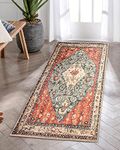 KIMODE Boho Area Rugs for Bedroom 60 x 130cm, Soft Washable Rugs Non-Slip bedside rug Low-Pile Vintage Rugs Living Room Indoor Entry Non Shedding Floor Rugs for Bedroom, Kitchen, Hallway