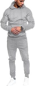 COOFANDY Men's Tracksuit 2 Piece Casual Hoodie Grey Sweatsuit Sets Casual Jogging Athletic Suits