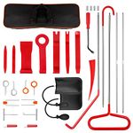 CISSIYOG 31Pcs Professional Car Tool Kit,Breakdown Kit for Car,with Long Reach Grabber, Non-marring Air Wedge Pump, Trim Removal Tools for Car Truck