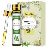 Aoruilia 10ml Thyme Essential Oil, Pure Natural Premium Grade Essential Oils for Diffusers for Home, Aromatherapy, Massage, Bath, Yoga, Candle, Perfume Making