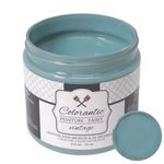 Colorantic | ZEN Chalk Paint for Furniture DIY - Multi-Surface All-in-One Craft Paint - Wood Paint for Furniture | BLUE-GREY COLOR Home Decor Painting (8 oz, Zen)