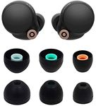 ALXCD Eartips Compatible with Sony WF-1000XM4 WF-1000XM5 Earbuds, S/M/L 3 Pairs Soft Silicone Ear Tips Earbuds Tips, Compatible with Sony WF-1000XM5 WF-1000XM4 Silicon Tips XM4 3 Pairs, SML, Black