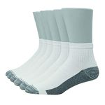 Hanes Ultimate Men's 6-Pack Ultra Cushion FreshIQ Odor Control with Wicking Ankle Socks, White, Shoe Size: 6-12 (Pack of 6)