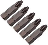 uxcell 5pcs 5/16" Hex Shank 32mm Length Magnetic Phillips Cross Screwdriver, PH3 Head Screwdriver Bits S2 Alloy Steel