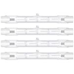 XBOCMY 4 Pack R7s Halogen Bulb 118mm 200W Dimmable 230V 3100lm 2700k Warm White Energy Saving Tungsten Linear Bulbs Floodlight J118 Security Light Bulb