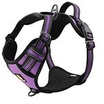 BELLA & PAL Dog Harness for Large Dogs No Pull, No Chock Front Clip Pet Vest with Easy Control Soft Padded Handle, Adjustable Heavy Duty Reflective Dog Body Harness for Large Size Dog Training