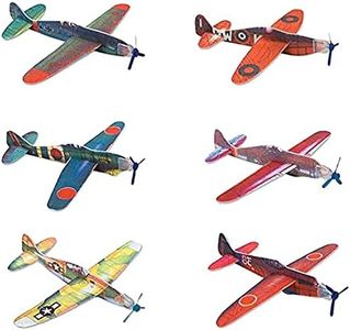 Rhode Island Novelty 8 Inch Flying Glider Plane, Set of 12 Multicolor