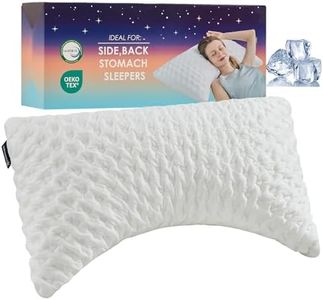 Cooling Pillows for Side and Back Sleepers -Luxury Adjustable Filling - Shredded Memory Foam Bed Pillow for Sleeping - Bamboo Pillow for Neck and Shoulder Pain-Customizable Loft (Queen 1- Pack)