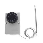 WOWOWO AC220V 0-40℃ Temperature Switch Capillary Thermostat Controller w waterproof box