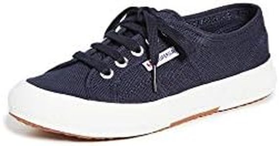 SUPERGA Women's 2750 Cotu Classic Sneaker, White Navy, 7.5