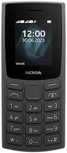 Nokia 105 2G Edition 2023 (Dual SIM, 1.77 Inch Display, 1000 mAh Battery, 32 MB, 3.5 mm Headphone Jack, FM Radio) Charcoal