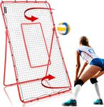 ZEALFEEL Volleyball Rebounder, 6-Angle Adjustable 4x7 FT Volleyball Rebounder Net with Steel Frame & High-Tension PE Netting, Volleyball Rebounder Bounce Back Net Practice for Setting Spiking Bumping