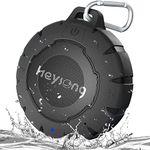 HEYSONG Bluetooth Shower Speaker, IP67 Waterproof Speaker with Wireless Stereo Pairing, Built-in Mic, Deep Bass, Mini Speakers for Home, Travel, Camping, Hiking, Paddling Pool, Kayak Accessories