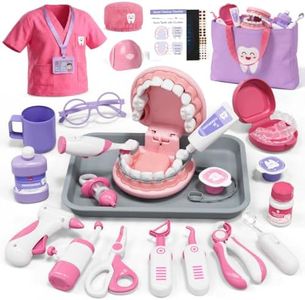 Lehoo Castle Doctor Kit for Toddlers 3-5 Girls, Kids Dentist Play Set, Toys for 3 4+ Year Old Girls, Pretend Play for Toddlers, Kids Doctor Playset, Medical Kits for Boys 3 4 5