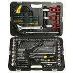 STANLEY 99-059 Metric Tool Kit for Automotive Use (132-Pieces),Multicolour, ?24 x 9 Centimeters