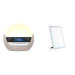 Lumie Bodyclock Luxe 700FM - Wake-Up Light with FM Radio, Bluetooth Speakers & Low-Blue Light for Sleep & Vitamin L - Slim Light Box for Effective SAD Light Therapy