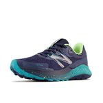 New Balance Women's DynaSoft Nitrel V5 GTX Trail Running Shoe, Natural Indigo/Electric Teal/Bleached Lime Glo, 8 Medium US