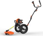 FUXTEC FX-FSR162 | Wheeled Petrol Brush Cutter | 62cc 3.5HP 2-Stroke Grass Strimmer | Heavy Duty Trimmer with Large Pneumatic Wheels & Line Cutting System