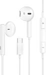 KP TECHNOLOGY In-Ear Earphones for Samsung Galaxy A16 5G / Galaxy A15 / Galaxy A15 5G / Galaxy A55 / Galaxy A54 / Galaxy A53 Headphones Headset Earbuds with In-Line Remote Control (WHITE)