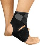 RiptGear Ankle Brace Support for Men and Women - Compression Support for Sprained Ankle - Open Heel Foot Adjustable Straps for Recovery - Achilles Tendon Support Stabilizing Bandage (Large)