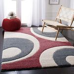 imra carpet Soft Modern Shag Area Rugs Fluffy Living Room Carpet Comfy Bedroom Home Decorate Floor Kids Playing Mat 4 Feet by 6 Feet, Light-Pink