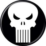 Ata-Boy Marvel Comics Punisher Logo 1.25" Collectible Pin-Back Button, 1.5"