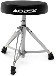 AODSK Drum Throne, Padded Foldable Seat Chair for Kids, Adults, Drummers - Black