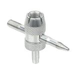 Tirewell TW-5011 4-in-1 Car Tyre Valve Remover Tool, 4-Way Tire Stem Core Puller for Bike, Motorcycle, SUV & Truck (4.8 x 1.3 x 3.4cm, Silver)