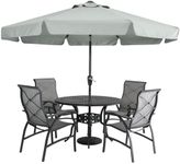 MasterCanopy Valance Patio Umbrella for Outdoor Table Market -8 Ribs (2.7M, Light Grey)