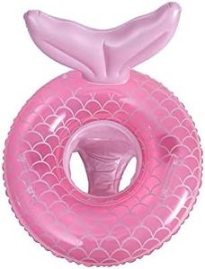 Baby Swimming Float Inflatable Baby Mermaid Swim Ring with Seat and Handle,Children Waist Float Ring Pool Floats Toys Fun Water Raft Lounge Party Supplies for Toddler 3 Years and upUnder 55lb