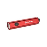 OLIGHT Diffuse EDC Flashlight, Powerful Pocket Flashlights 700 Lumens Powered by USB Rechargeable Battery, LED Waterproof Keychain Light for Night Working, Outdoor and Most Lighting Occasions(Red)