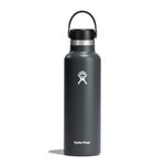 HYDRO FLASK - Water Bottle 621 ml (21 oz) - Vacuum Insulated Stainless Steel Water Bottle with Leak Proof Flex Cap and Powder Coat - BPA-Free - Standard Mouth - Stone