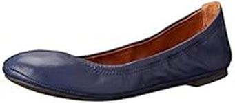 Lucky Brand Women's Emmie Ballet Flat, American Navy/Leather, 4 UK