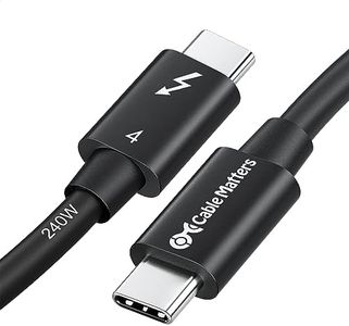 [Intel Certified] Cable Matters 40Gbps Thunderbolt 4 Cable 0.8m with 8K Video and 100W Charging - 0.8m, Compatible with USB4, Thunderbolt 3 Cable and USB-C