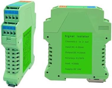 Signal Isolator DC 24V,PLC Detect Signal Conditioner,Module Analog Output(1 in 2 Out 4-20mA Turn 4-20mA)