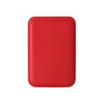 Mag-Safe Wallet/Card Holder in Vegan Leather- iPhone 12/13/14/15 Mini/Pro/Max - RFID Card Holder with Mag-Safe Magnets (Ruby Red)