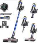 600W 50kPa 70Mins Cordless Vacuum Cleaner, 1.8L Self-Standing Anti-Tangle Vacuum cleaners for Home with OLED Touch Screen, Wall-Mounted Charging, for Pet Carpet Car Hardwood Floor