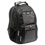 Wenger 600633 PILLAR 16 Inch Laptop Backpack, Triple Protect Compartment with Case-Stabilising Platform in Black/Grey {25 Litre}