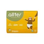 .allter Organic Bamboo Diapers– Extra-Large (XL) Size (13-18 kgs) 22 Count (Pack of 1) | Rash Free, Super Dry, Quick Absorb, Taped Style, Ultra Soft Diapers | Feet |