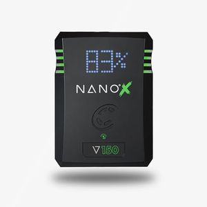CORE NANOV150X, 150wh Micro Sized V-Mount Smart Battery Pack, 14.8v 10.2Ah. 12A Draw with EmLED® Fuel Gauge, USBCPD and Ptap