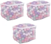 BalanceFrom Play Pit Balls Toy Set for Kids with Mesh Bag, Rainbow or Pastel Colors – Crush-Proof Plastic for Ball Pits, Playhouses, Bounce Houses, Pools, Tents, and Birthday Parties
