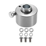 X AUTOHAUX Steering Wheel Quick Release Hub 3 Holes Hub 0.27" Bore Silver Tone