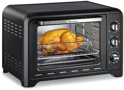 Moulinex Optimo Four électrique 39 L, Chaleur tournante, 6 modes de cuisson, Grille réversible, Pizza, Pain, Tartes, Gâteaux, Pâtisserie, 2000 W, Thermostat 240°, Mode décongélation OX487810