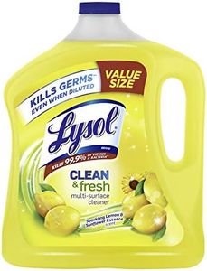 Lysol Multi-Surface Cleaner, Sanitizing and Disinfecting Pour, to Clean and Deodorize, Sparkling Lemon and Sunflower Essence, 90 Fl Oz