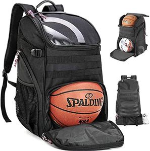 Large Basketball Bag Backpack for Men Women Kids Basketball Bookbag with Ball Compartment Shoes Bag 35L Capacity Boys Girls Soccer Ball Bag Gym Backpack Fit Volleyball Football Sports Travel School