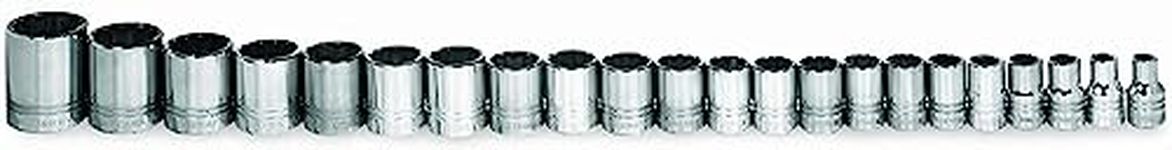 JH Williams MSB-20HRC 20-Piece 3/8-Inch Drive Metric Shallow 6 Point Socket Set