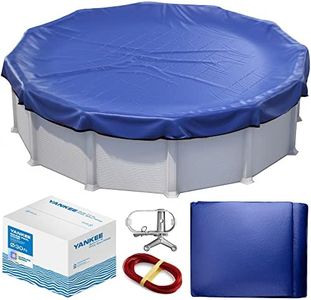30 ft Round Pool Cover | Extra Thick & Durable above-Ground Pool Cover | Sapphire Series of Premium Cold- and UV-Resistant Pool Cover | above-Ground Pool Protection | by Yankee Pool Pillow