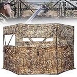 XProudeer Hunting Blind See Through Ground Blinds,Removable Portable Deer Panel Blinds,Hunting Blinds Ground for Deer Duck Turkey Hunting