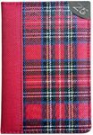 2025 Pocket Week to View Tartan Material Pocket Designer Diary (Red)