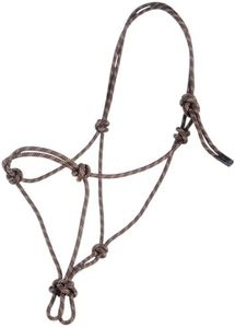 Tough 1 Horse Poly Rope Tied Halter, Black